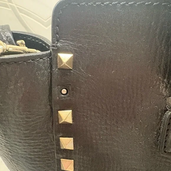 Valentino Garavani Black Tote with Gold Studs - Picture 7 of 12